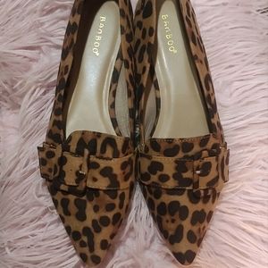Leopard print flats